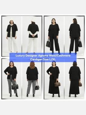 Luxury Designer Agnona Wool/Cashmere Cardigan Size L/XL